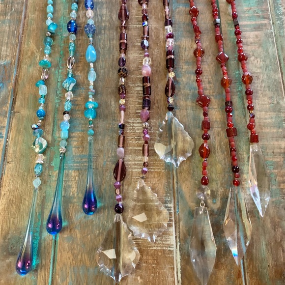 Beaded Sun Catcher Czech Glass & Vintage Italian Crystal (See Description) - Picture 10 of 15